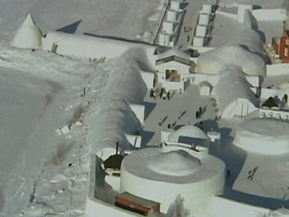 VIDEO: Diane Sawyer explores Finlands enormous snow castle.