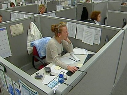 VIDEO: A group of women working in an office.