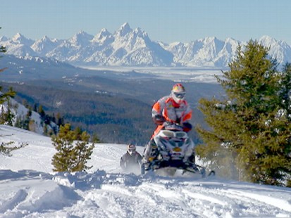 VIDEO: Snowmobiling adventurers lead a wild ride through Wyoming?s snowy backcountry.