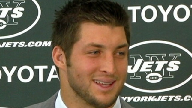 Tim Tebow Press Conference Excited To Join Ny Jets 45 Times