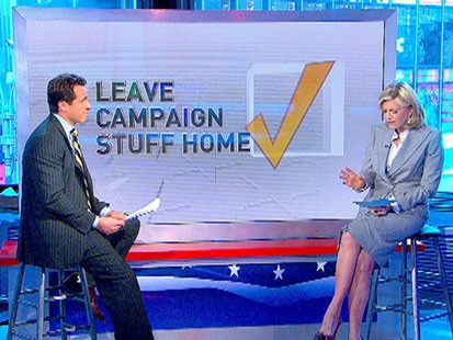 A picture of Chris Cuomo and Diane Sawyer answering voting questions.