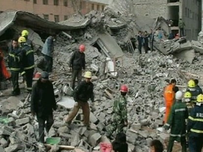 VIDEO: The strongest in a series of quakes registered at a 6.9 magnitude.