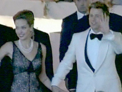 A picture of Brad Pitt and Angelina Jolie.