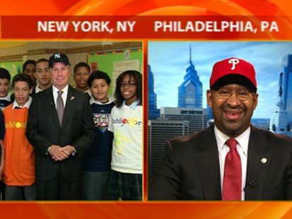 VIDEO: Mayors Mike Bloomberg and Michael Nutter talk about the World Series.