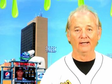 The actor does an impression of famed baseball announcer Harry Caray in ad for Toledo Mud Hens.