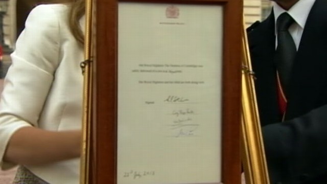 VIDEO: The Duke and Duchess of Cambridges firstborn is the third in line to the British throne.