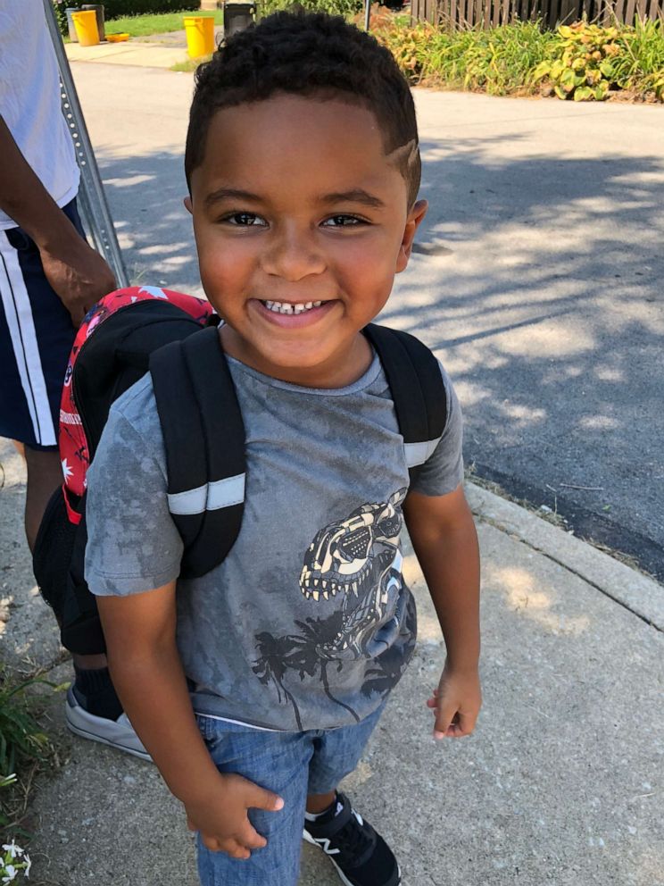 PHOTO: Ricki Weisberg's son Abe is pictured here on his first day of kindergarten back in September 2018.