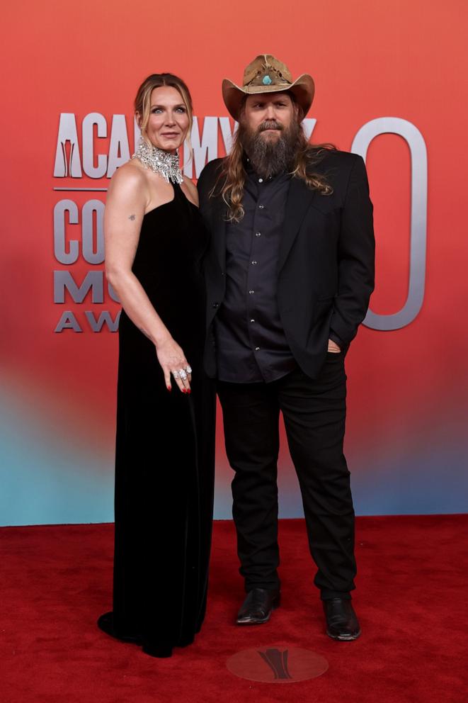 PHOTO: 60th Morgane Stapleton and Chris Stapleton attend the 60th Academy of Country Music Awards at Omni Frisco Hotel at The Star on May 08, 2025 in Frisco, Texas.