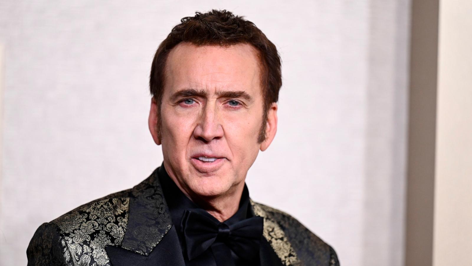 PHOTO: Nicolas Cage at the 81st Golden Globe Awards held at the Beverly Hilton Hotel on Jan. 7, 2024 in Beverly Hills, Calif.