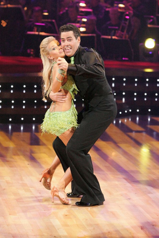 PHOTO: Julianne Hough and Adam Carolla dance on an episode of Dancing With The Stars, on March 24, 2008.
