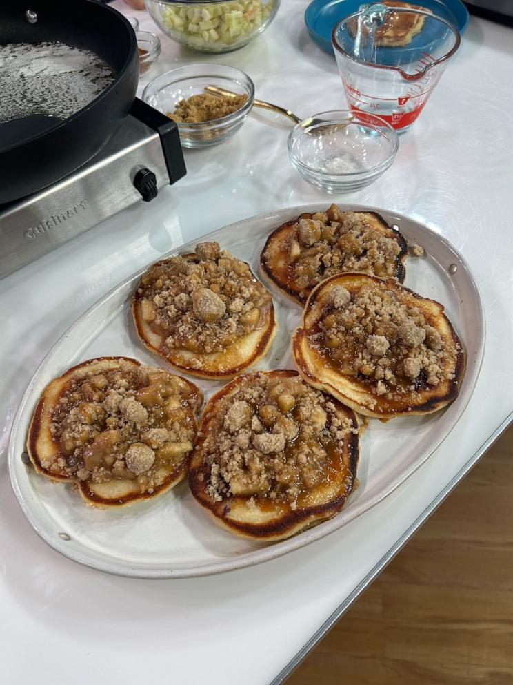 PHOTO: Chef Adam Richman's bacon, apple crumble pancakes. 