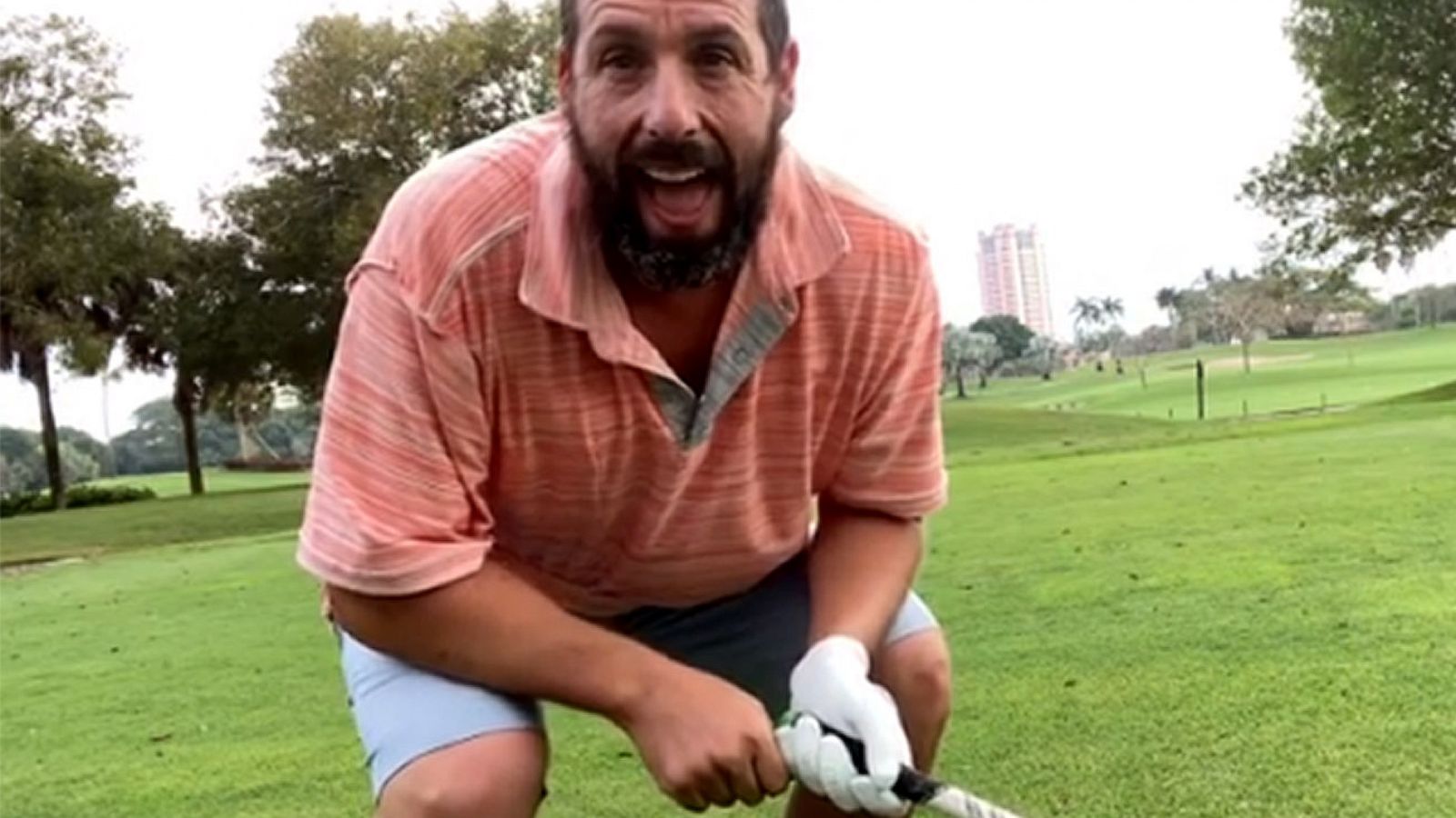 PHOTO: This image shows Adam Sandler marking Happy Gilmore's 25th anniversary in a story he posted to his Instagram account.