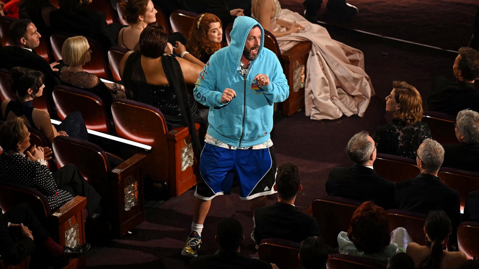 PHOTO: Adam Sandler speaks during the 97th Annual Academy Awards Hollywood,March 2, 2025.