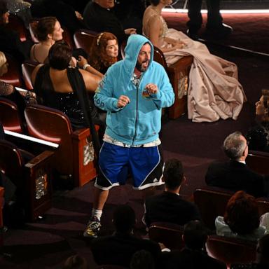 PHOTO: Adam Sandler speaks during the 97th Annual Academy Awards Hollywood,March 2, 2025. 