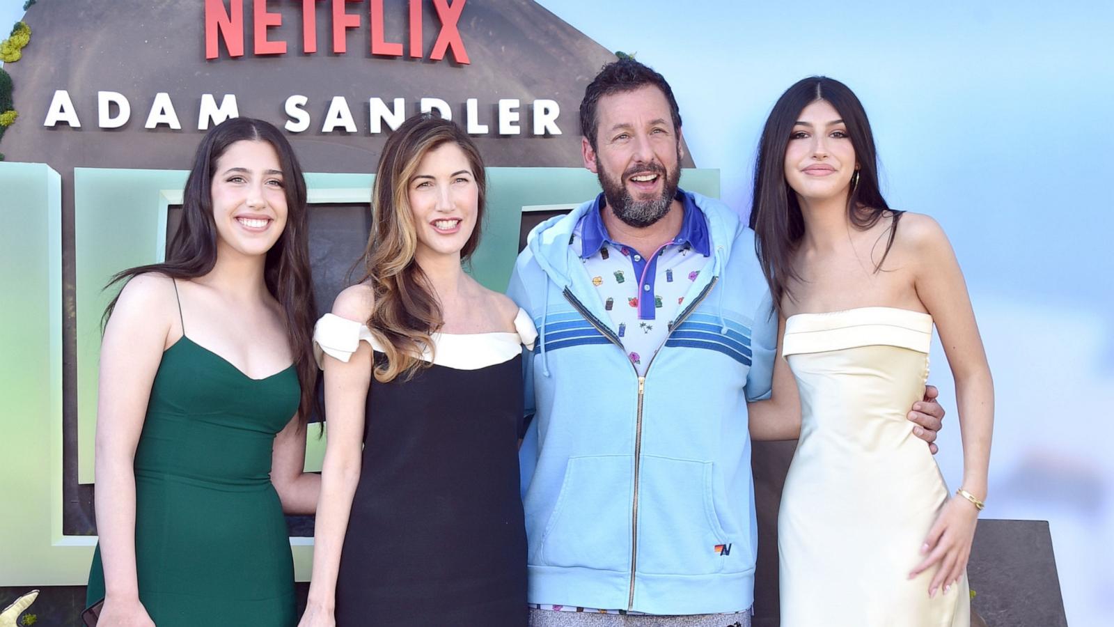 PHOTO: Sadie Sandler, Jackie Sandler, Adam Sandler and Sunny Sandler attend the Premiere Of Netflix's "Leo" at Regency Village Theatre on Nov. 19, 2023 in Los Angeles.