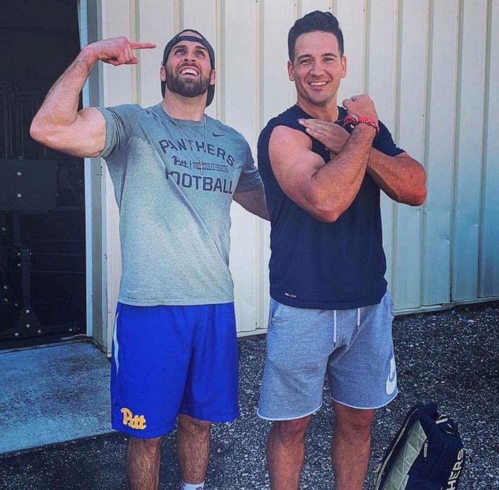 PHOTO: Andrew Addington-Strapp, 36 (left) of Columbus, Ohio, credits his family, especially his brother, Austin Addington-Strapp, for support before and after sobriety.