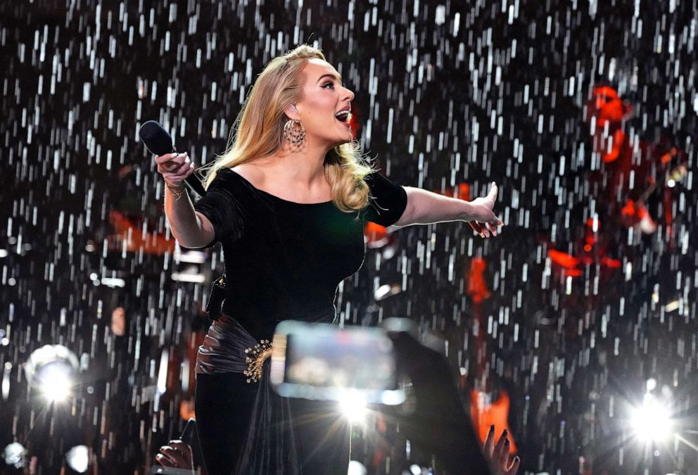 PHOTO: Adele performs onstage during the "Weekends with Adele" Residency Opening at The Colosseum at Caesars Palace, Nov. 18, 2022, in Las Vegas.