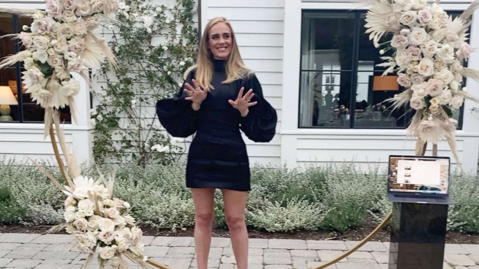 PHOTO:Adele reveals her slimmed down physique in an Instagram image posted on May 5, 2020.