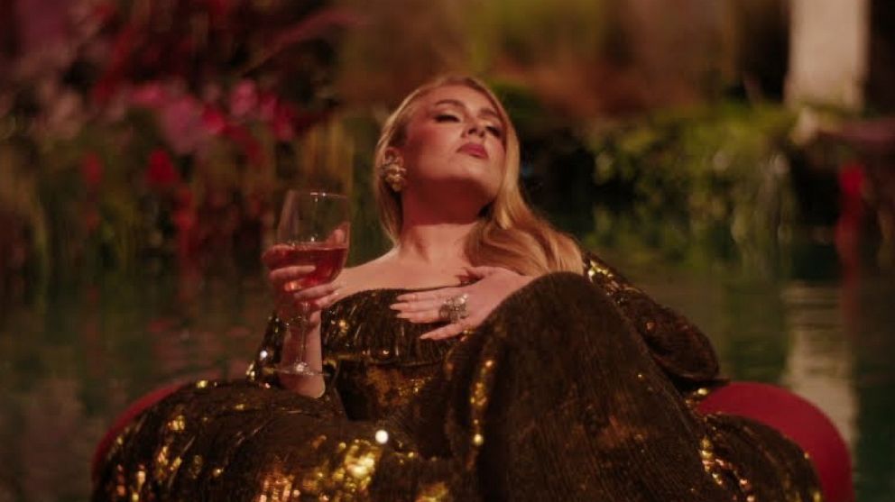 PHOTO: The thumbnail for Adele's music video, "I Drink Wine," 2022.