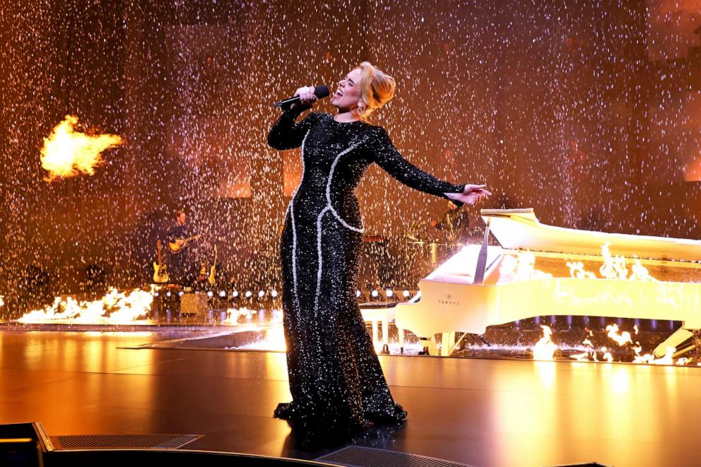 PHOTO: Adele performs onstage during "Weekends with Adele" at The Colosseum at Caesars Palace on Jan. 26, 2024 in Las Vegas.