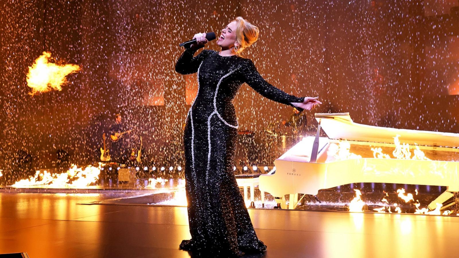 PHOTO: Adele performs onstage during "Weekends with Adele" at The Colosseum at Caesars Palace on Jan. 26, 2024 in Las Vegas.