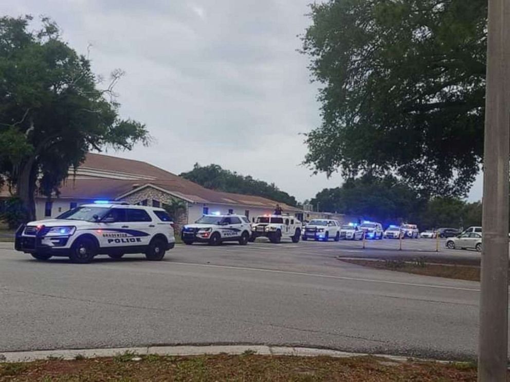 PHOTO: Cars lined the streets April 18 in Bradenton, Florida, for 3-year-old Reney just days after her parents Lynndsey and Jameson Wilson signed adoption papers. The family had to cancel Reney's original adoption party because of COVID-19.