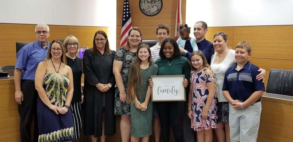 PHOTO: The Wilsons of Bradenton, Florida, have been fostering Reney since she was a newborn. Reney now joins her sister, Alexie, 16, who the Wilsons adopted in 2018.