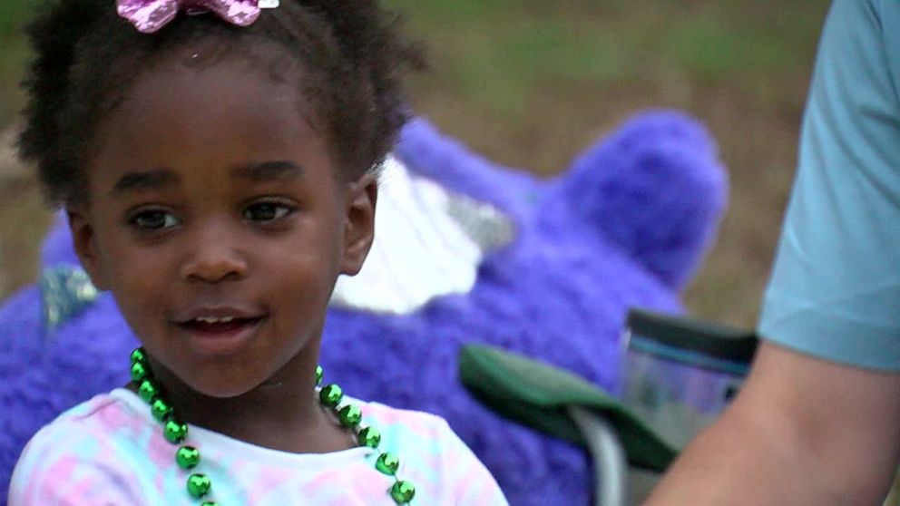 PHOTO: Cars lined the streets April 18 in Bradenton, Florida, for 3-year-old Reney just days after her parents Lynndsey and Jameson Wilson signed adoption papers.