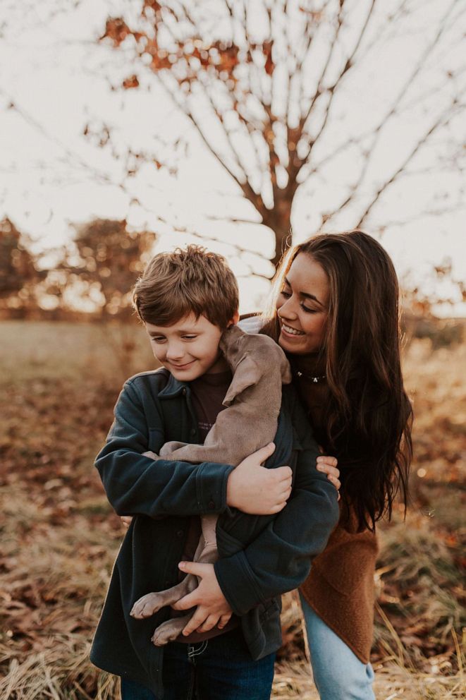 PHOTO: Paige Bramlett, of Indiana, poses with her son William, whom she adopted in October 2021.