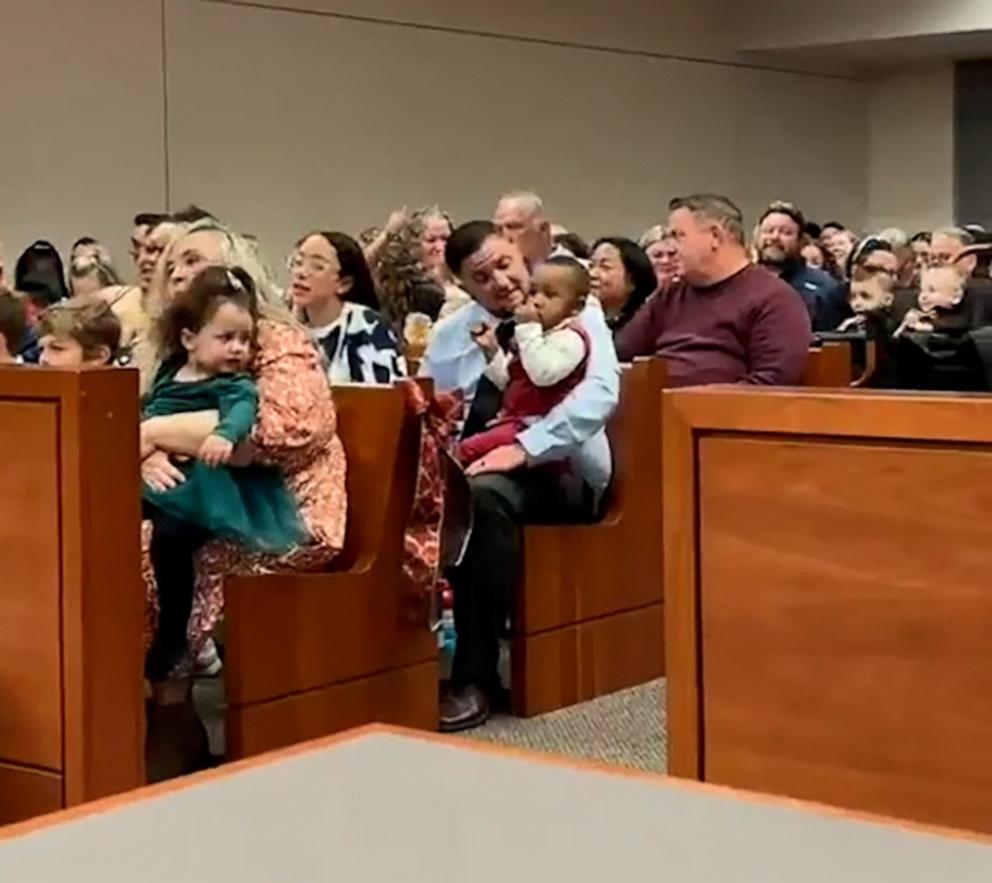 PHOTO: 18 children were officially adopted into their forever families at a special holiday adoption event held at the Ocala Courthouse in Florida on Dec. 13.