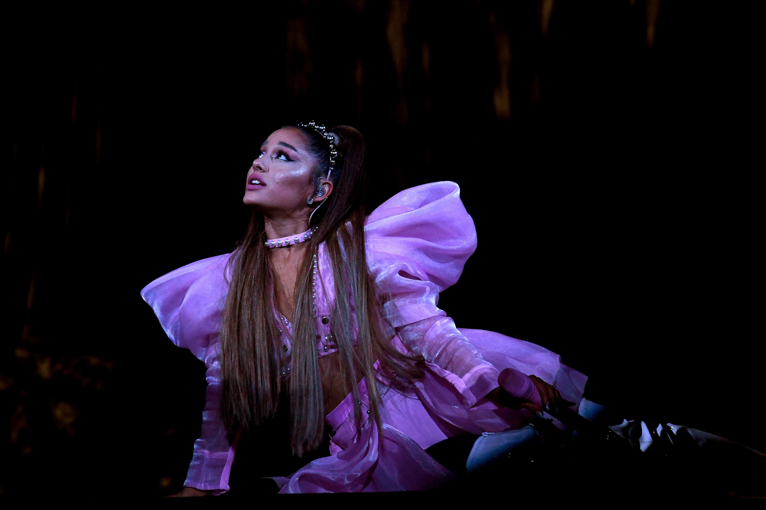 PHOTO: Ariana Grande performs onstage during Ariana Grande Sweetener World Tour at Staples Center on May 07, 2019, in Los Angeles.