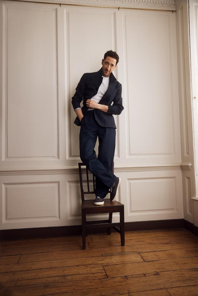 PHOTO: Adrien Brody poses in classics from the latest J. Crew menswear collection.