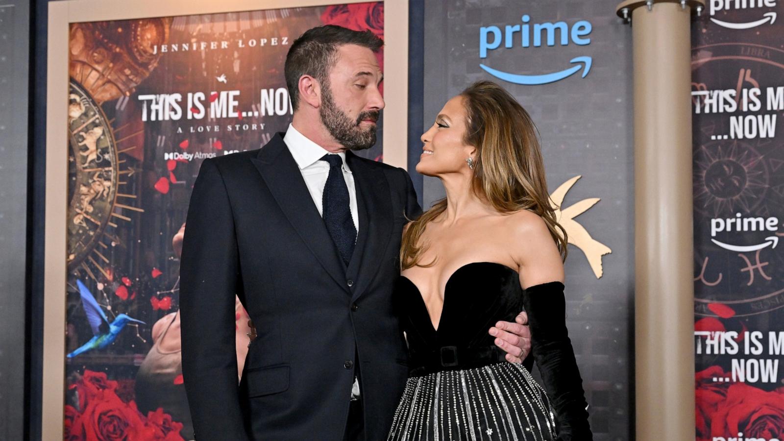 PHOTO:Ben Affleck and Jennifer Lopez attend the Los Angeles Premiere of Amazon MGM Studios "This Is Me...Now: A Love Story" at Dolby Theatre on Feb. 13, 2024 in Hollywood, Calif.