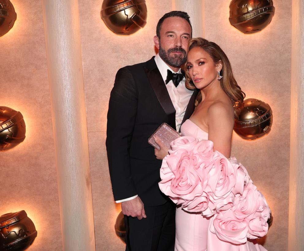 PHOTO: Ben Affleck and Jennifer Lopez at the 81st Golden Globe Awards held at the Beverly Hilton Hotel on Jan. 7, 2024 in Beverly Hills, Calif.