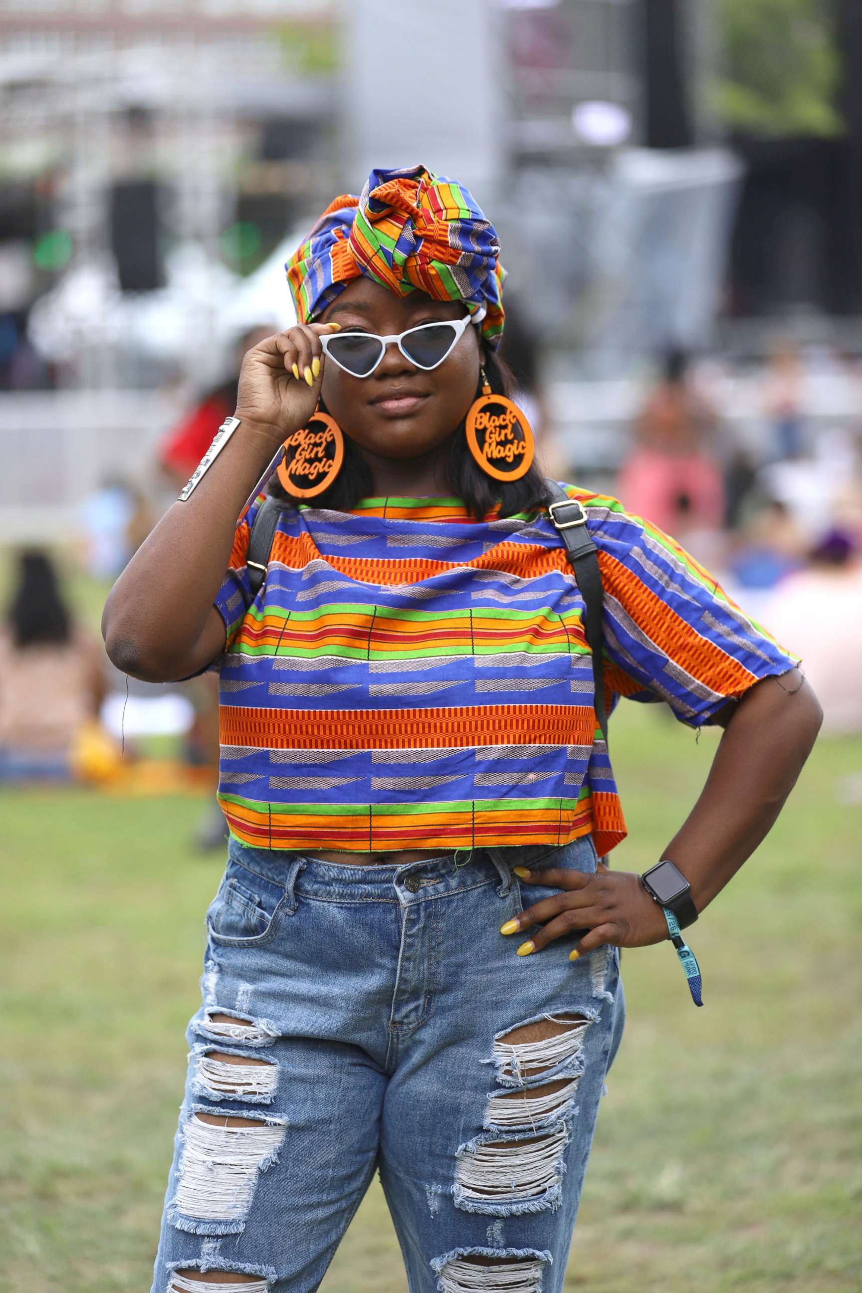 PHOTO: Attendees at AfroPunk 2018 in Brooklyn's Commodore Barry Park,  Aug. 24, 2018, share what the festival means to them.
