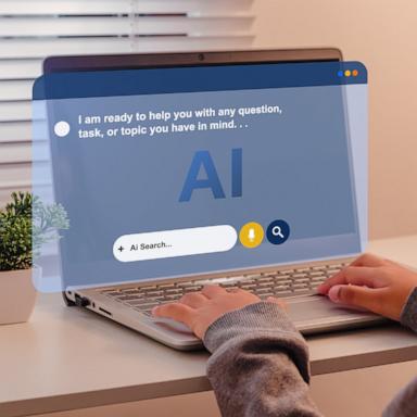 PHOTO: Photo illustration of a student using an Artificial Intelligence app on a laptop.