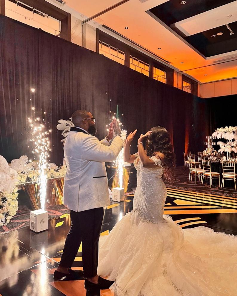 PHOTO: Aniyah Gordon and her husband Donald Gordon II dancing on their wedding day.