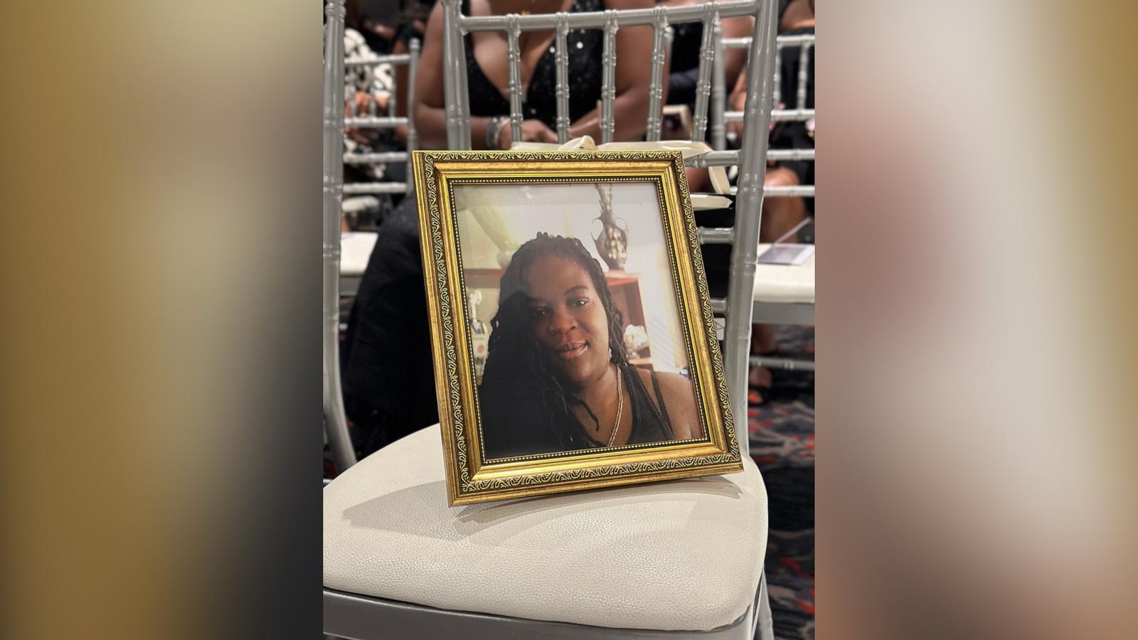 PHOTO: Photo of Aichia Divine Stanislaus, Aniyah Gordon's mother, at the wedding ceremony.