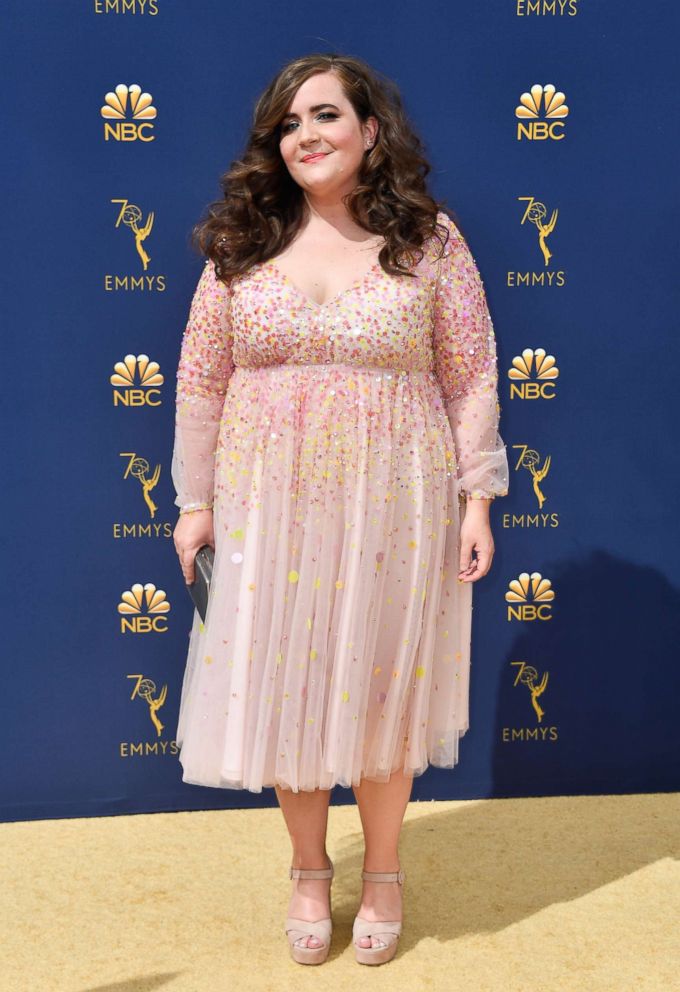 PHOTO: Aidy Bryant attends the 70th Emmy Awards at Microsoft Theater, Sept. 17, 2018, in Los Angeles.
