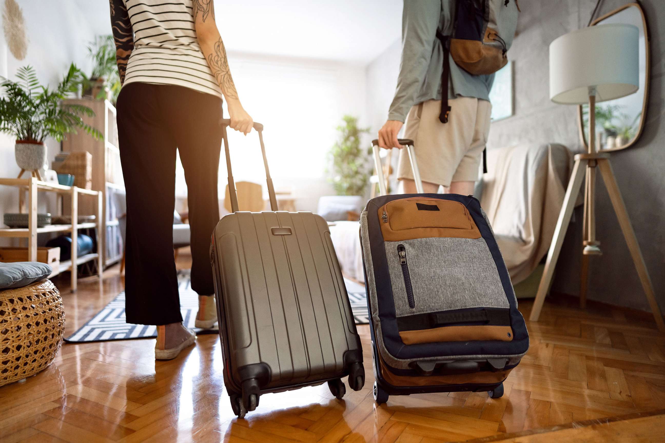 PHOTO: Two people check in to an air bnb type home in this undated stock photo.