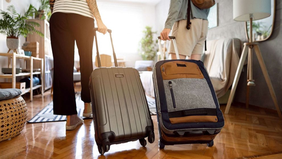 PHOTO: Two people check in to an air bnb type home in this undated stock photo.