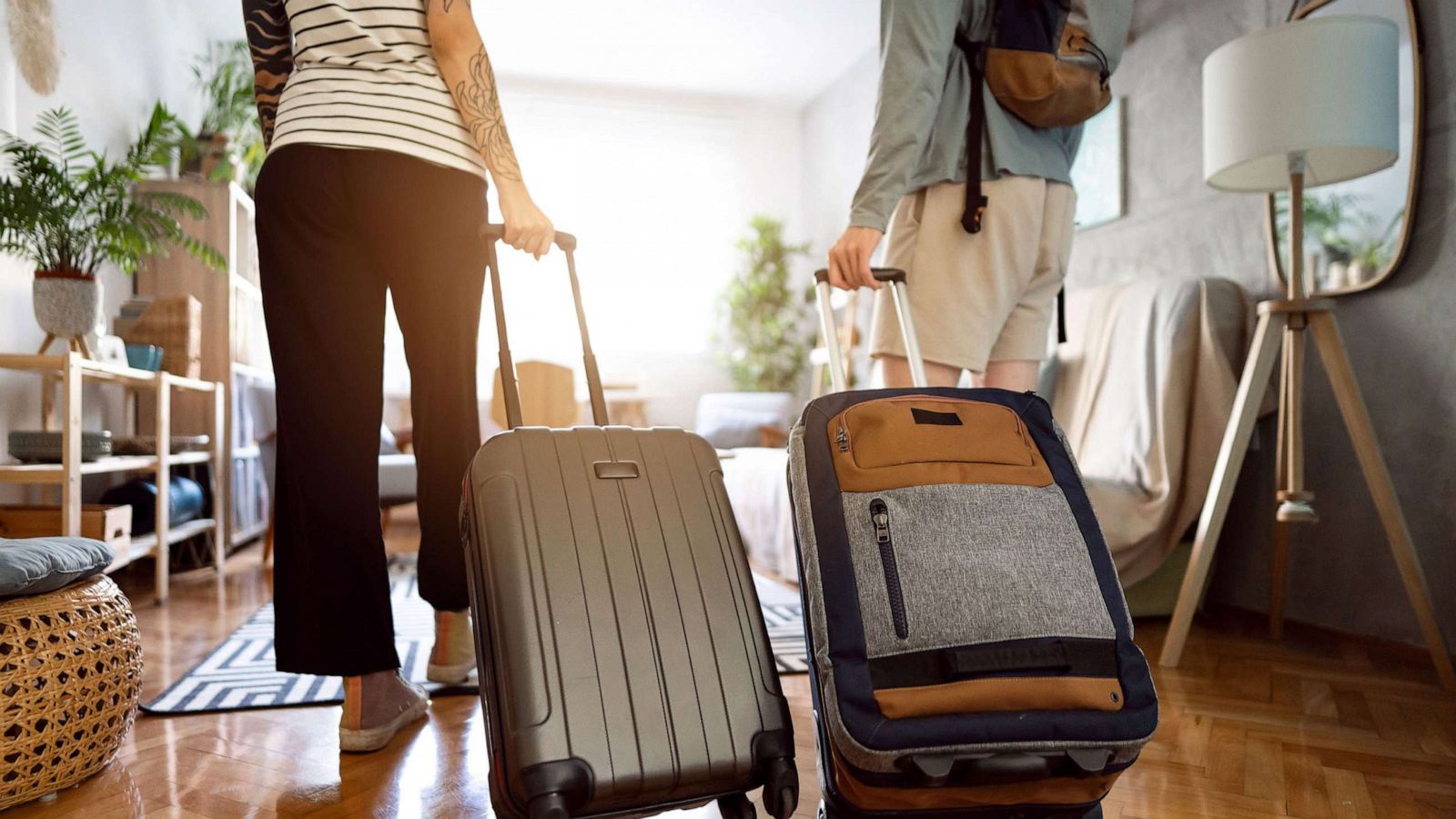 PHOTO: Two people check in to an air bnb type home in this undated stock photo.