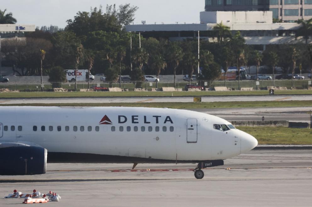 PHOTO: Delta plane is seen at Miami International Airport in Miami, May 9, 2024. 