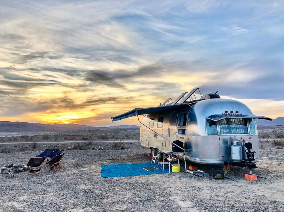 PHOTO: "Boondocking" in the Airstream.