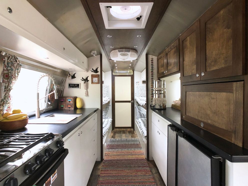 PHOTO: Airstream kitchen.