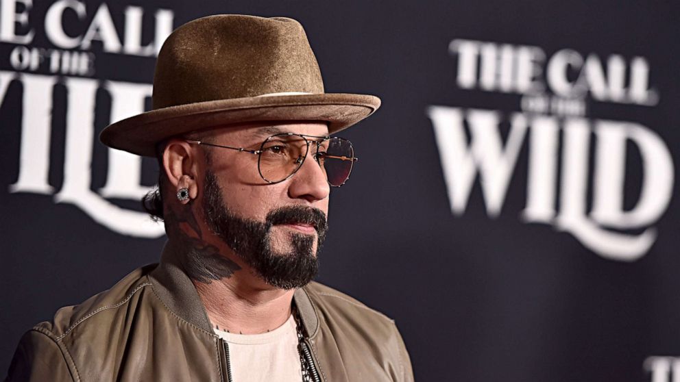 PHOTO: AJ McLean arrives at the El Capitan Theatre on Feb. 13, 2020 in Hollywood, Calif.
