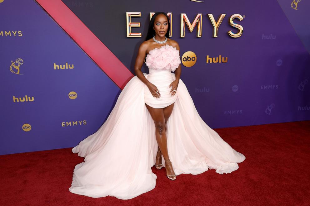 PHOTO: Aja Naomi King attends the 76th Primetime Emmy Awards on Sept. 15, 2024 in Los Angeles.