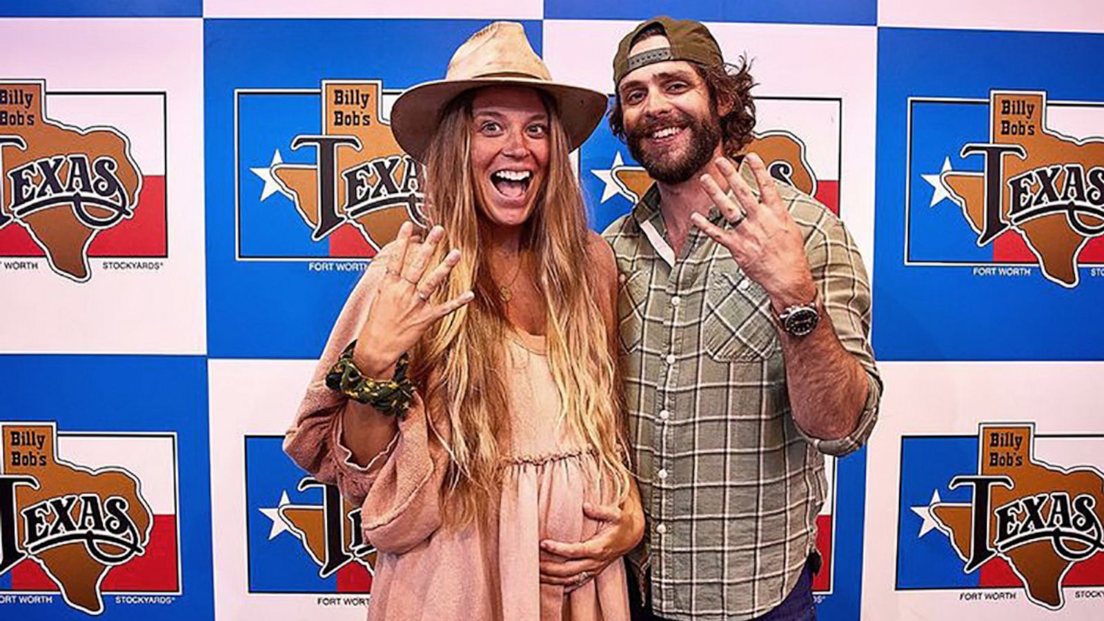 PHOTO: Laura Akins posted this photo on social media after Thomas Rhett announced the couple is expecting their fourth child onstage in Fort Worth, Texas, May 9, 2021.