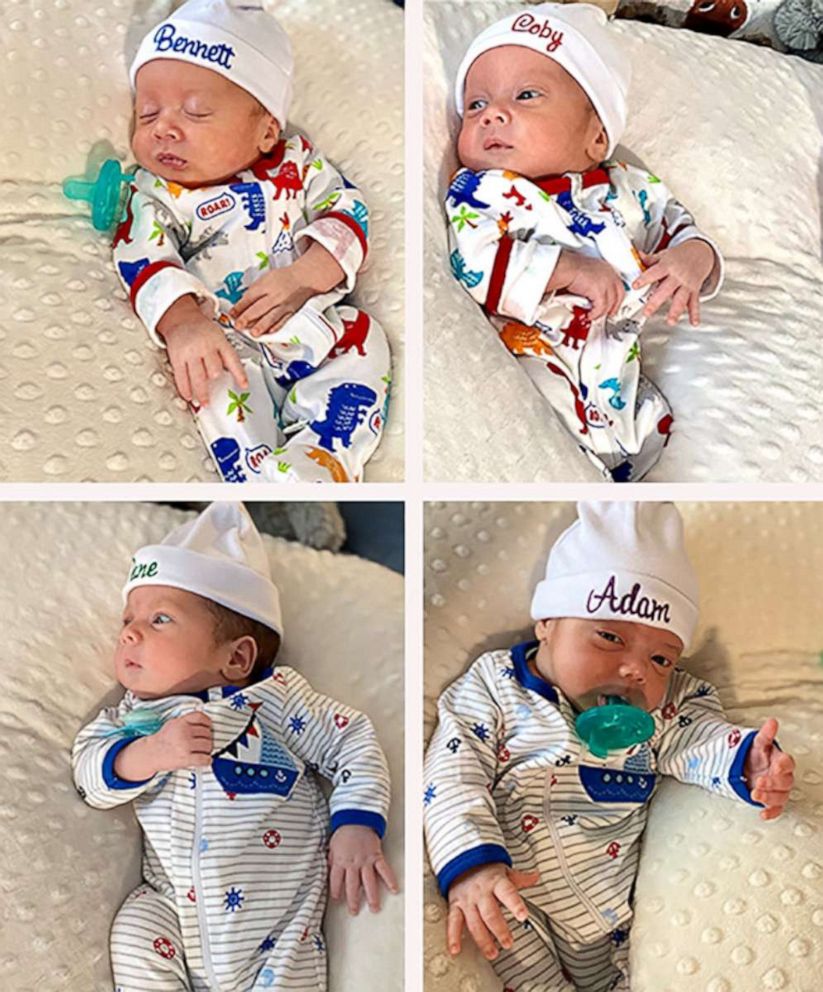 Life-changing' surprise of quadruplets nearly doubles family in size - Good Morning America