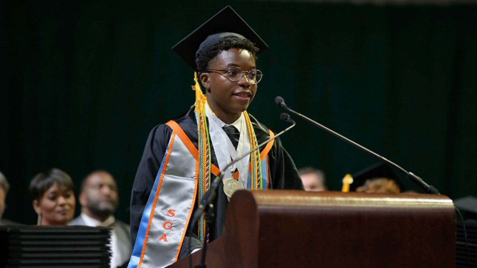 PHOTO: Rotimi Kukoyi, a high school senior from Hoover, Ala., attends his graduation ceremony.